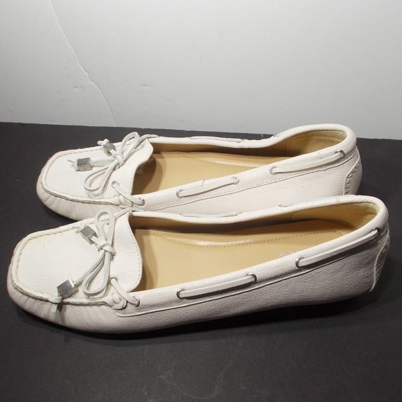 Michael Kors Sutton Loafer Moccasin Ivory Leather w/Tassel Size 10M - Picture 1 of 6